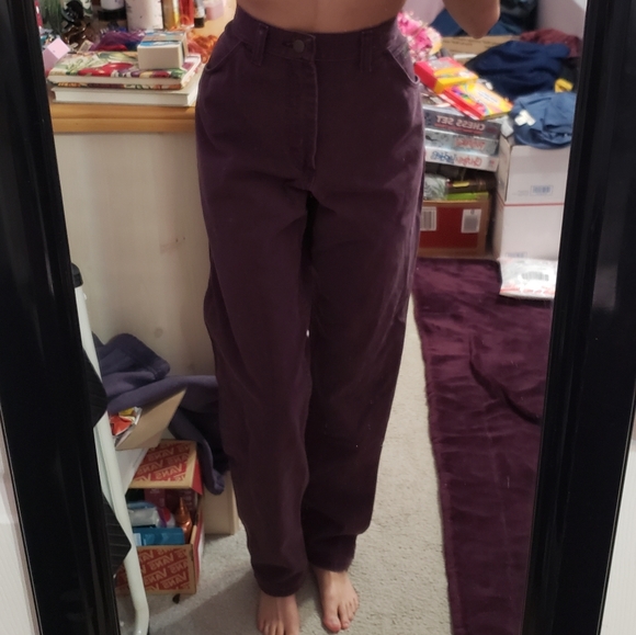 Vintage 80's Wrangler Purple "Mom" Jeans - Picture 3 of 15